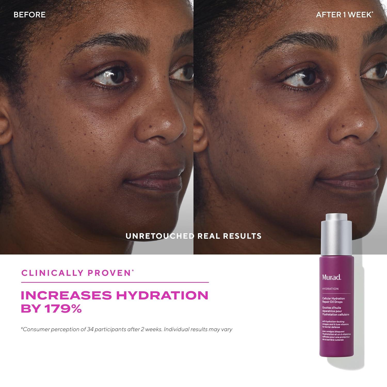 imageMurad Cellular Hydration Repair Oil Drops Hydrating Facial Oil for Dry Dehydrated Skin Strengthens Skin Barrier Boosts Radiance ampamp Smoothness Lightweight FastAbsorbing Formula 10 oz