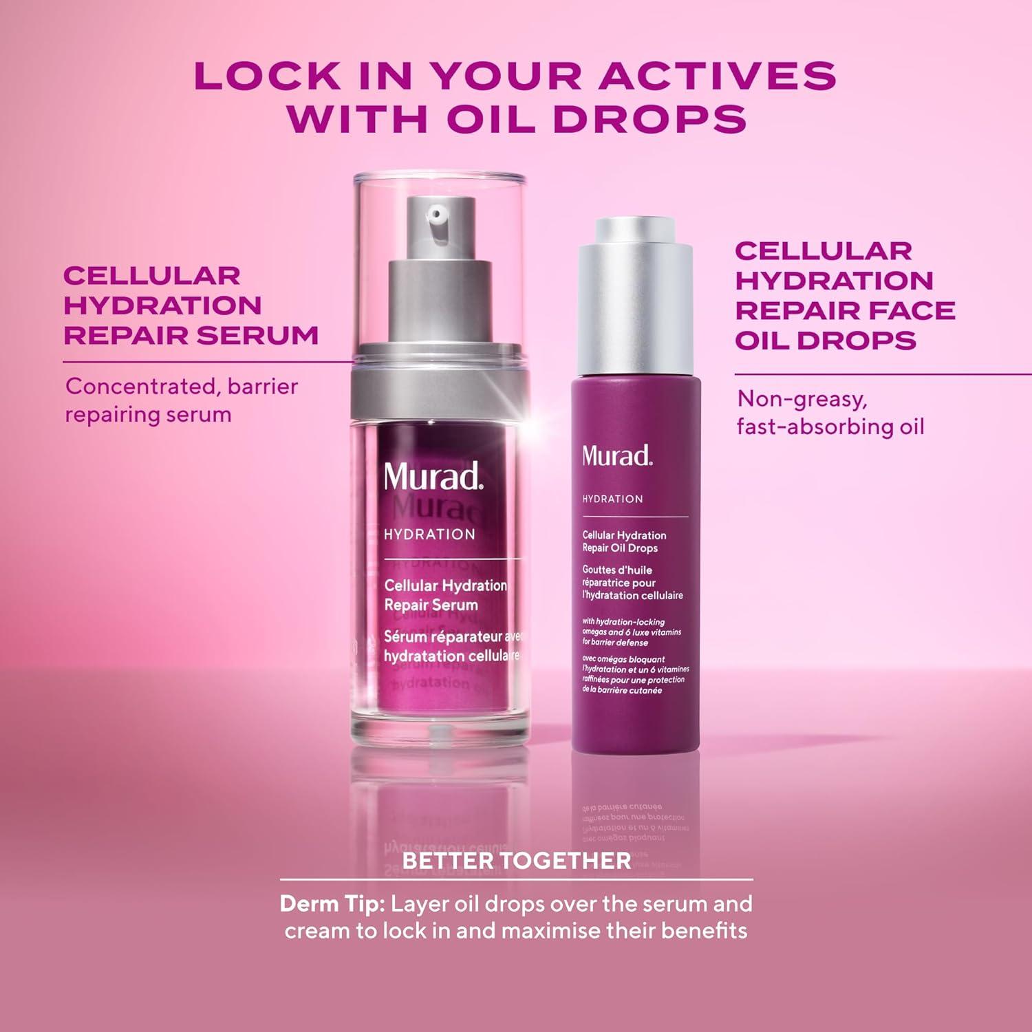 imageMurad Cellular Hydration Repair Oil Drops Hydrating Facial Oil for Dry Dehydrated Skin Strengthens Skin Barrier Boosts Radiance ampamp Smoothness Lightweight FastAbsorbing Formula 10 oz