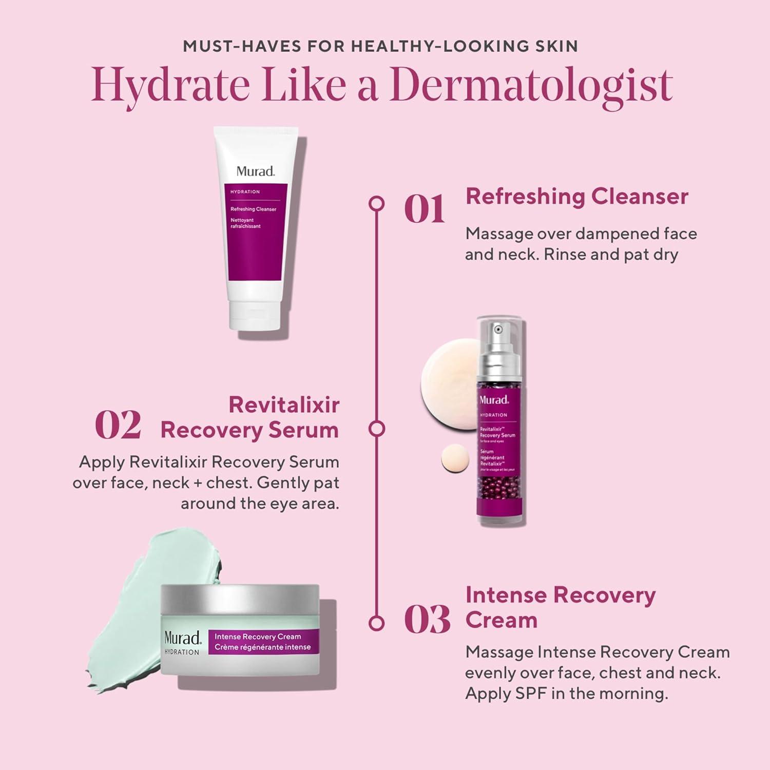 imageMurad Intense Recovery Cream Shea Butter Mirabilis Jalapa and Microalgae Face ampamp Eye Cream to Soothe Redness and Treat Severely Dry Stressed Aging and Damaged Skin 17 Fl Oz