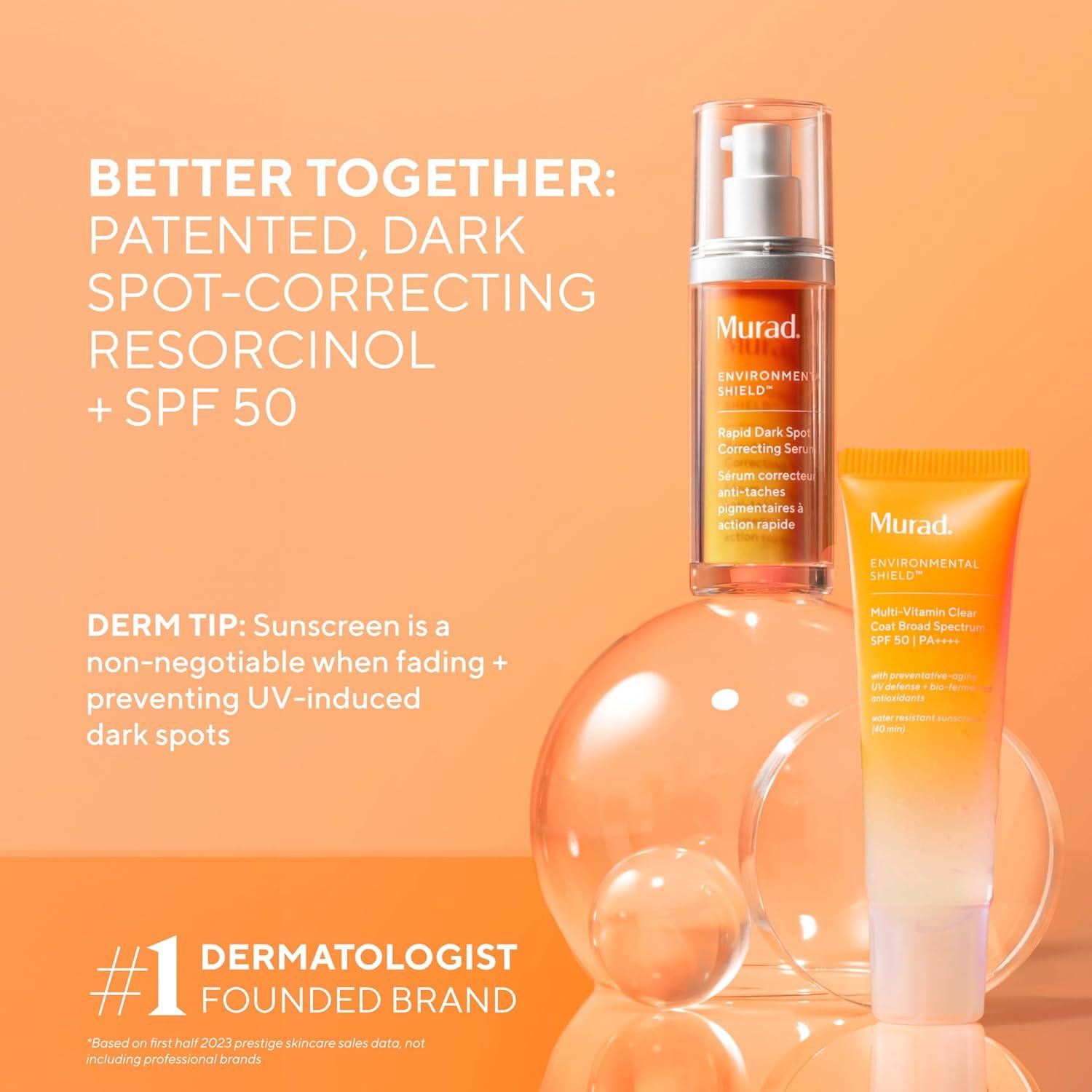 imageMurad MultiVitamin Clear Coat Sunscreen SPF 50 Lightweight BroadSpectrum SPF with Vitamins CF BioFermented Clary Sage and Chia Seed Nourishes Skin with No White Cast 17 Fl Oz