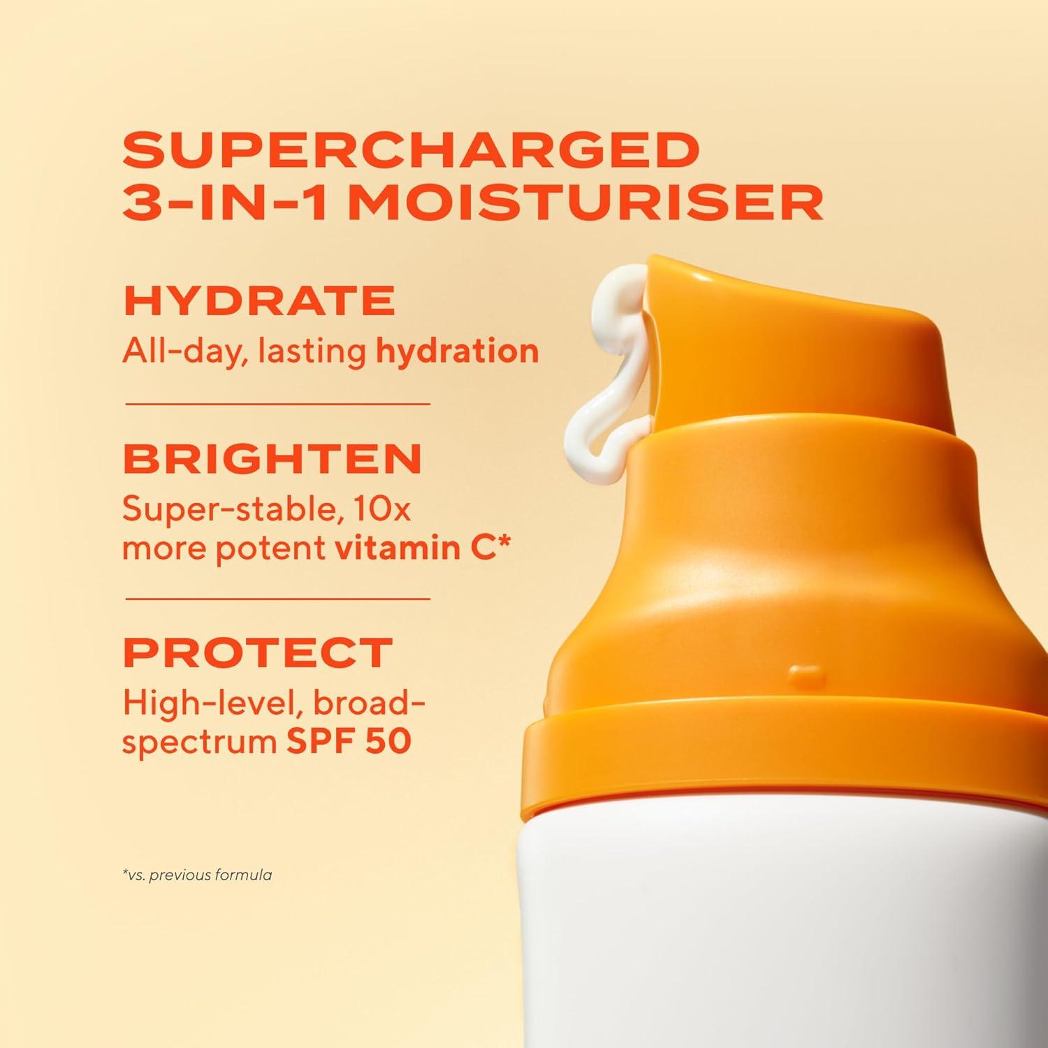 imageMurad Superactive Brightening Moisturizer SPF 50 Travel Vitamin C Packed Hydrating Ulta Sheer Facial Sunscreen WLipidboosting Technology for Preventative Aging Protection from UVAUVB08 Fl Oz Pack of 1