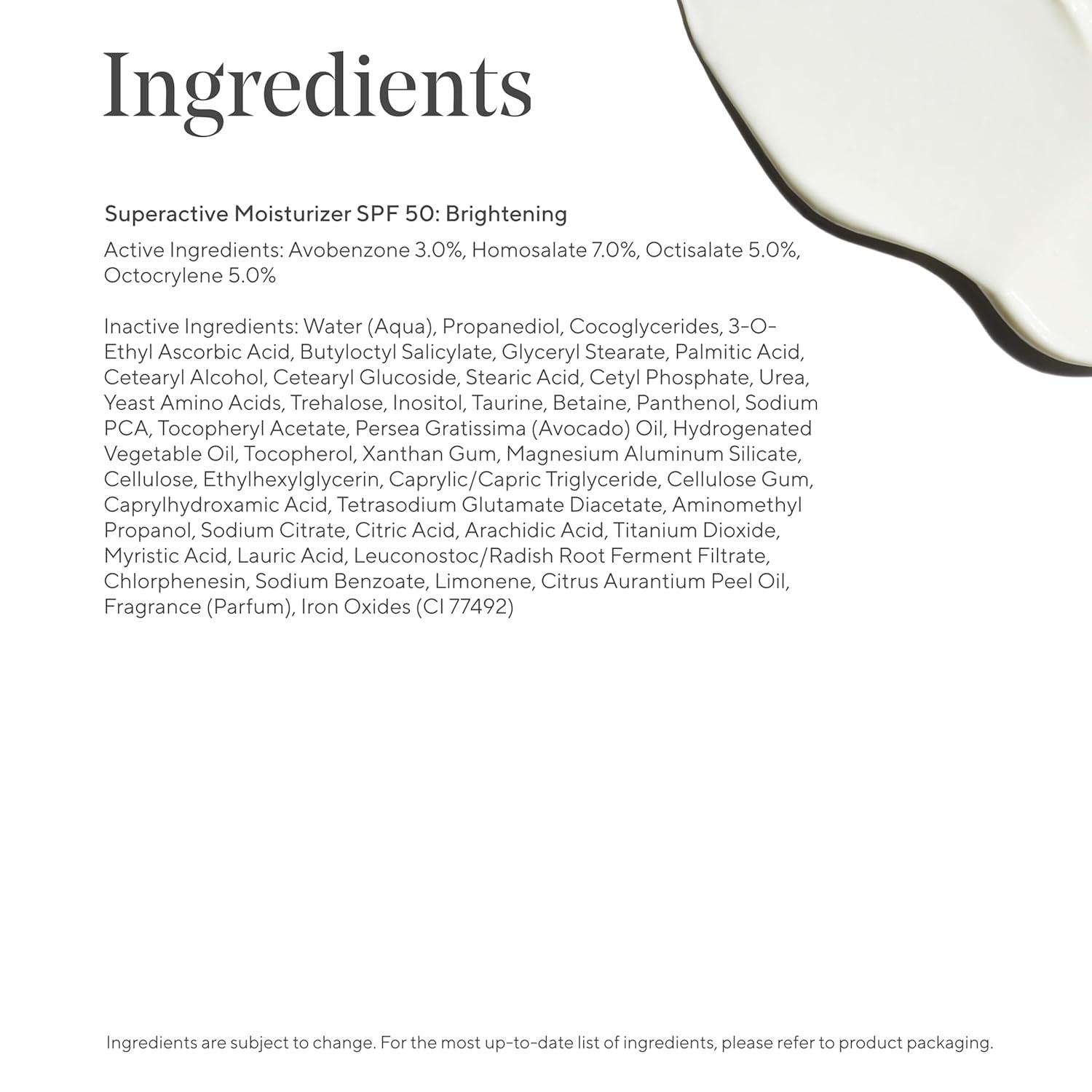 imageMurad Superactive Brightening Moisturizer SPF 50 Travel Vitamin C Packed Hydrating Ulta Sheer Facial Sunscreen WLipidboosting Technology for Preventative Aging Protection from UVAUVB 08 Fl Oz