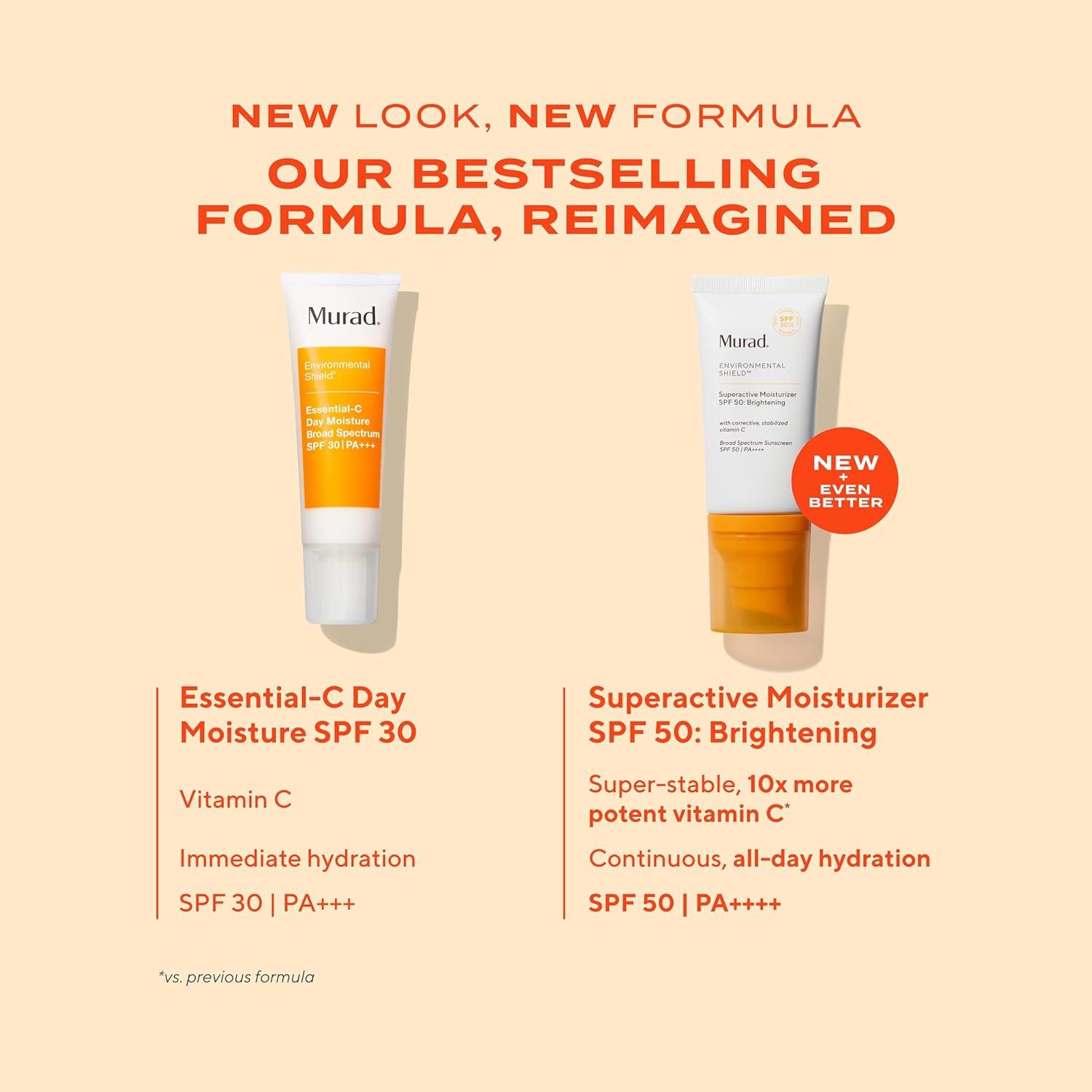 imageMurad Superactive Brightening Moisturizer SPF 50 Travel Vitamin C Packed Hydrating Ulta Sheer Facial Sunscreen WLipidboosting Technology for Preventative Aging Protection from UVAUVB 08 Fl Oz