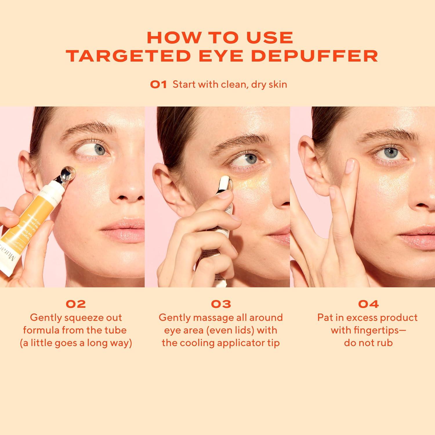 imageMurad Targeted Eye Depuffer Ginseng Lily and Caffeine Eye Cream Fights Fatigued and Stressed Appearance by Brightening Depuffing and Firming UnderEye Bags 05 Fl Oz