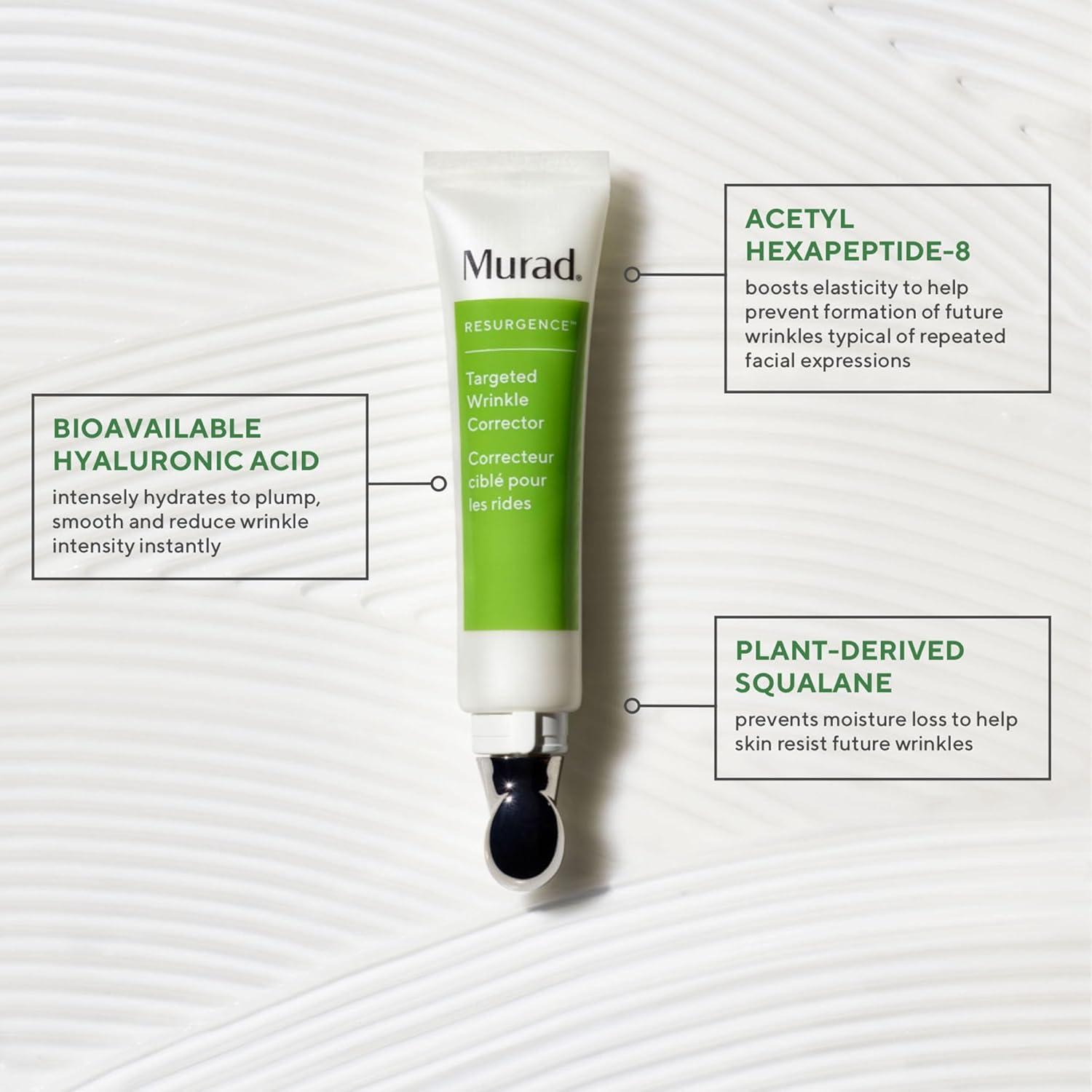 imageMurad Targeted Wrinkle Corrector Hyaluronic Acid and Peptide AntiAging Cream for Reducing Wrinkles Instant Plumping Smoothing and Hydrating Fine Lines 05 Oz