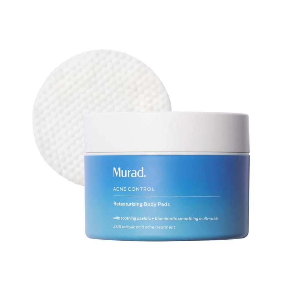 imageMurad Retexturizing Body Pads AcneFighting Exfoliating Pads with Azelaic Salicylic and Glycolic Acid for Acne Breakouts Smoothing KP Bumps and Soothing Aggravated Skin 45 Pads