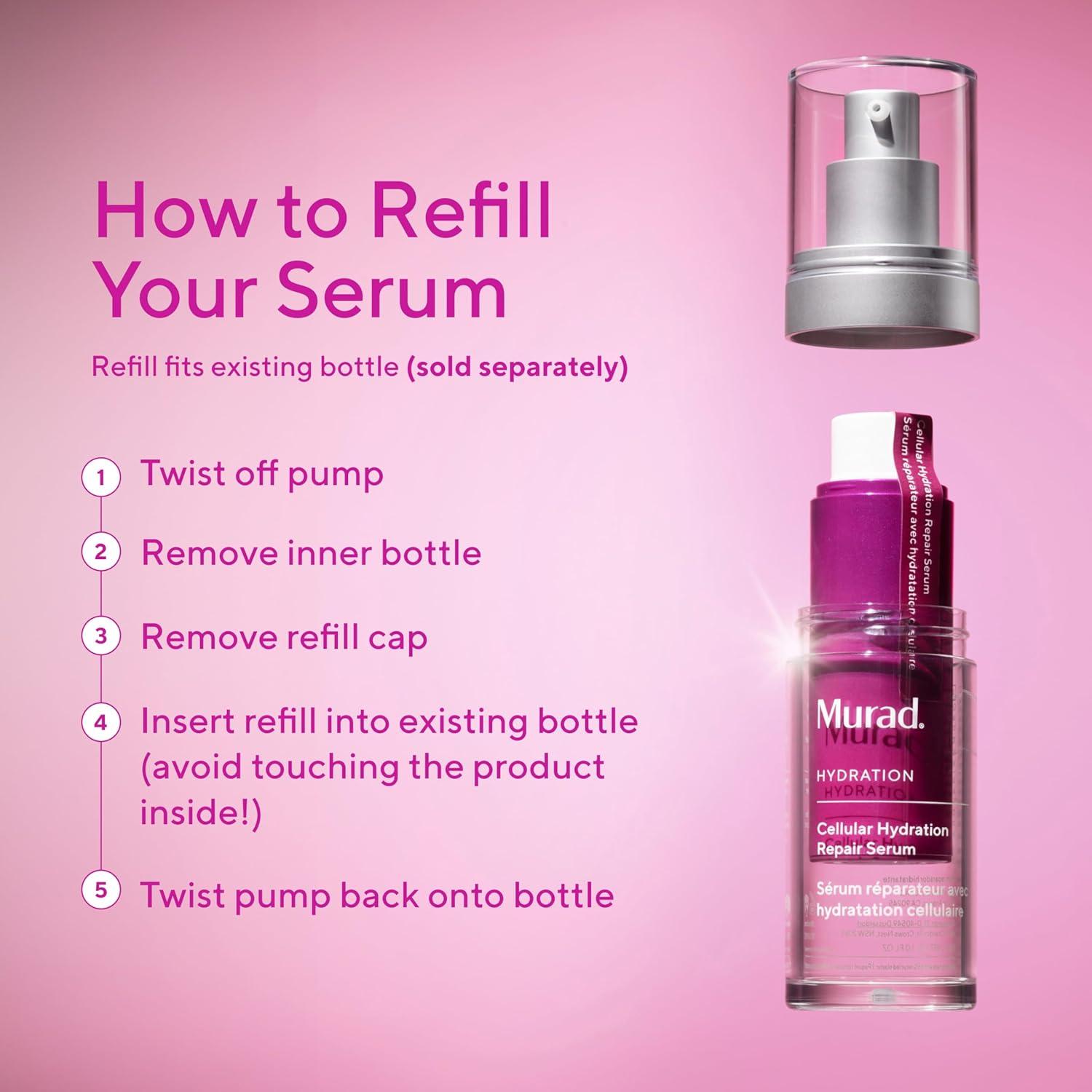 imageMurad Cellular Hydration Barrier Repair Serum Hydrating Face Serum Repairs LipidDepleted Skin Barrier Hexapeptide9 Bilberry and Hyaluronic Acid Delivers Stronger Healthier Skin1 Ounce Pack of 1