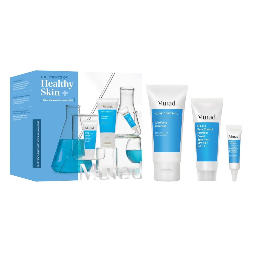 imageMurad Clear Breakouts  Control Oil  3Piece Trial Kit 50 Value  Acne Fighting Kit  Clarifying Cleanser 2Fl Oz Rapid Relief Acne Treatment 025Fl Oz Oil ampamp Pore Mattifer SPF 45 08Fl Oz3Piece Trial Kit 50 Value